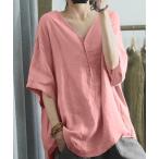 ショッピングtシャツ レディース tシャツ オーバーサイズ　Vネック レディース