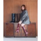 「EVOL」 ロングブーツ L ボルドー レディース