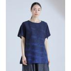 「Plantation」 半袖ブラウス M size ネイビー レディース