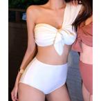  купальный костюм [2 позиций комплект ] one плечо кручение дизайн высокий талия бикини женский 