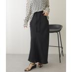 スカート satin flare long skirt /サテン 裾 フレア ロング スカート