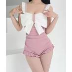  купальный костюм bai цвет оборка передний лента One-piece купальный костюм женский 