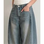 ショッピングバルーン ジーンズ デニム デニムパンツ サイド切開バルーンデニム レディース