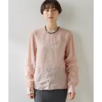 ブラウス シャツ クルーネックラミーブラウス レディース