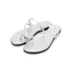 サンダル メタルサムリングフラットサンダル レディース