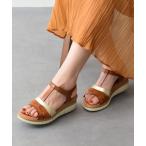 サンダル 「Marila」異素材コンビ厚底サンダル(E52119) レディース