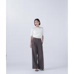 パンツ メタルポイントタックワイドパンツ レディース