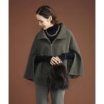 ショッピングポンチョ 「MICHEL KLEIN」 ポンチョコート 38 カーキ レディース