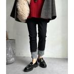 「DouDou」 「INDIMARK」スキニーデニムパンツ SMALL ブラック レディース