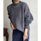 「DouDou」 長袖ニット FREE チャコールグレー レディース