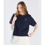 tシャツ エンブロイダリーリンガーTシャツ レディース