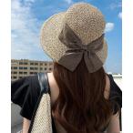 ショッピング麦わら帽子 帽子 ハット pur chouchou/バックリボン 麦わら帽子 P4459 レディース