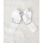 ヘアクリップ 3wayハートビジューチェーン2個セットヘアクリップ