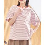 tシャツ コットンレトロボーダー半袖シャツ レディース