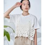 tシャツ 「セットアイテム」 クロシェキャミセットT レディース