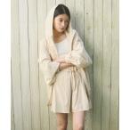 ブルゾン アウター 「接触冷感」フード付 ギャザーブルゾン レディース