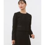 スーツ 「ブラックフォーマル」自宅で洗える!ノーカラーフォーマルジャケット「大きいサイズあり」|喪服・礼服・冠婚葬祭・オケージョン|脚長効果・セットア