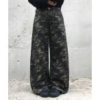 パンツ カモフラージュバックポケットワイドパンツ レディース メンズ