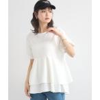 チュニック 異素材バックプリーツチュニック