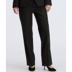 スラックス パンツ 「洗える・ストレッチ」スッキリ見え♪ストレートパンツ/ブラック/ストライプ｜通勤＆オフィス＆入卒＆セレモニー＆オケージョン｜セット