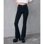 「ENVYM」 ブーツカットパンツ SMALL ブラック レディース