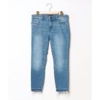 「Abercrombie&Fitch」 加工デニムパンツ 27 ネイビー レディース