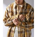 ショッピングking  「JOURNAL STANDARD relume」 「king kole」長袖ネルシャツ LARGE イエロー メンズ