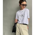 tシャツ 「Calvin Klein/カルバンクライン」 モノグラムロゴ プリントTシャツ レディース