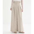 ショッピングリネン スラックス パンツ グルカリネンライクワイドパンツ｜セットアップ可/ウォッシャブル/防シワ/吸汗性/速乾性/抗ピリング/オフィスカジュアル レディース