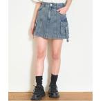 スカート 「LTXC」カーゴデニムミニスカート キッズ 子供服 女の子