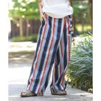 パンツ ボーイ マルチストライプ パンツ レディース