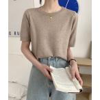 ニット セーター 上品シンプル♪万能サマーニットトップス レディース