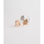 イヤリング フラワープレートイヤリング レディース