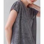 tシャツ シアーベロアフレンチスリーブカットソー レディース