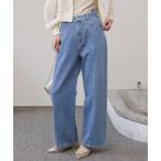 ショッピングバブ ジーンズ デニム デニムパンツ 「S・M・Lサイズ展開」ウエスト切替デニムパンツ レディース