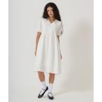 ワンピース 2WAY パフスリーブギャザーワンピース TINA：JOJUN