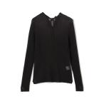 ニット セーター シアーダブルジャカード バックリボンプルオーバー レディース