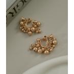 イヤリング ドット メタル ハング イヤリング レディース