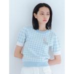 ニット セーター 「WEB・一部店舗限定カラー」ギンガムチェックニットトップス レディース