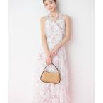 ワンピース レイヤードフラワープリントワンピース
