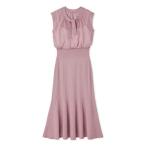 ショッピングニットワンピース ワンピース シアーコンビボウタイニットワンピース