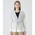 カーディガン シアーニットボタンレスカーディガン レディース