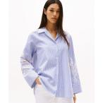 ブラウス シャツ ブロデリーアングレーズコットンシャツ レディース