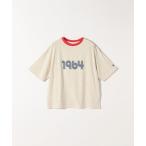 tシャツ Champion:「洗濯機可能」ラバープリント リンガー TEE レディース