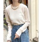 tシャツ 「sayo×クラシカルエルフコラボ」透けるたびに、細見え。ストライプシアートップス(長袖) レディース