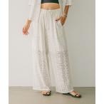 パンツ 「トレンドライク」レースワイドパンツ レディース