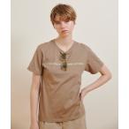tシャツ コンビフォントTシャツ レディース