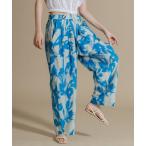 パンツ 「WOMEN」LEIN コットンシルクリーフプリントパンツ レディース