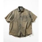 シャツ 限定展開 Relax Fit リラックスフィット オーバーダイ加工 レギュラーカラー S/S デニムシャツ メンズ