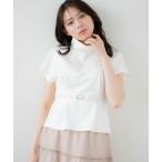 tシャツ ロールカラーカットソー レディース